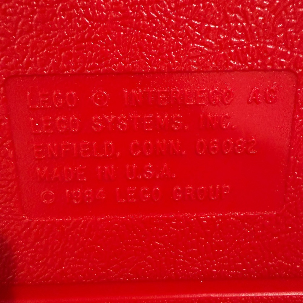 Lego Red Molded Plastic Carry Case Vintage - Picture 4 of 9